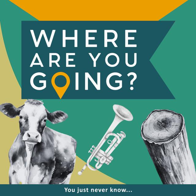 A log, a trumpet and some cows - podcast episode cover