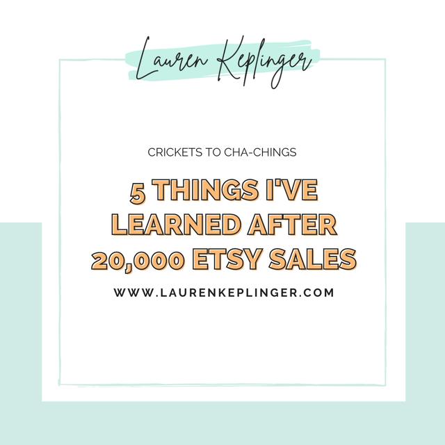 5 Lessons I've Learned After 20K Sales on Etsy - podcast episode cover