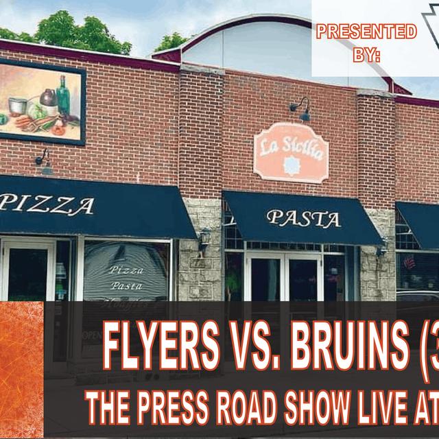 The Press ROAD Show LIVE from La Sicilia: Philadelphia Flyers vs. Boston Bruins (3/16/24) - podcast episode cover