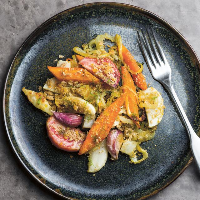 Apollonia Poilâne makes Winter Vegetable Crumble - podcast episode cover