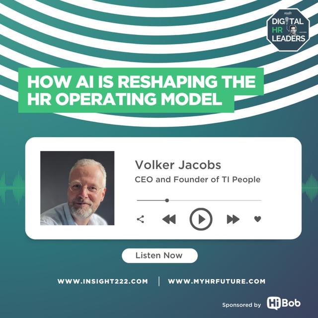 How AI is Reshaping the HR Operating Model (an Interview with Volker Jacobs) - podcast episode cover