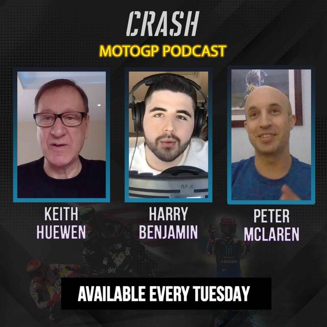 Crash MotoGP Podcast - Episode 11: Updated MotoGP calendar, Dani Pedrosa return, Keith Huewen's career and your questions answered - podcast episode cover