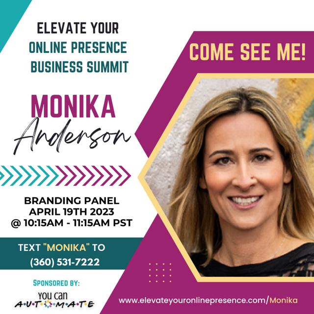 Bitch and Brainstorm Podcast Special Edition: Elevate your Online Presence Business Summit - Panelist Monika Anderson - podcast episode cover