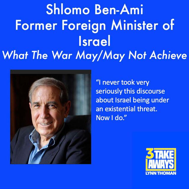 A Former Israeli Foreign Minister Discusses The War With Hamas And What It May, And May Not, Achieve (#171) - podcast episode cover
