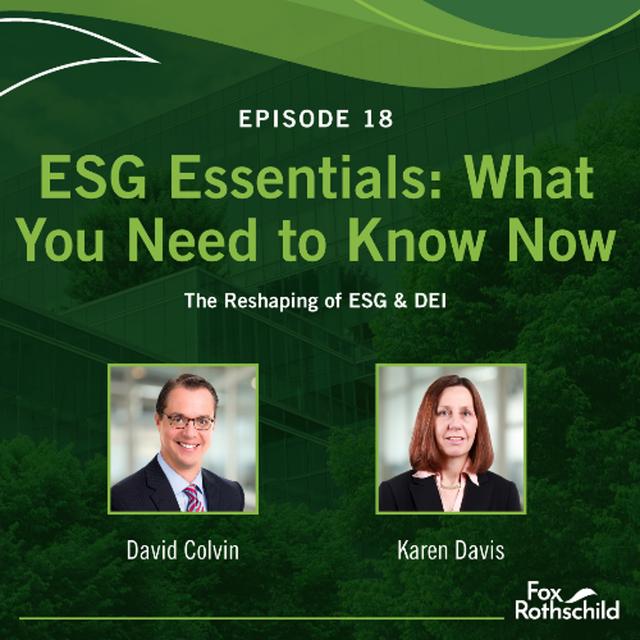 ESG Essentials Ep18 - The Reshaping of ESG & DEI - podcast episode cover