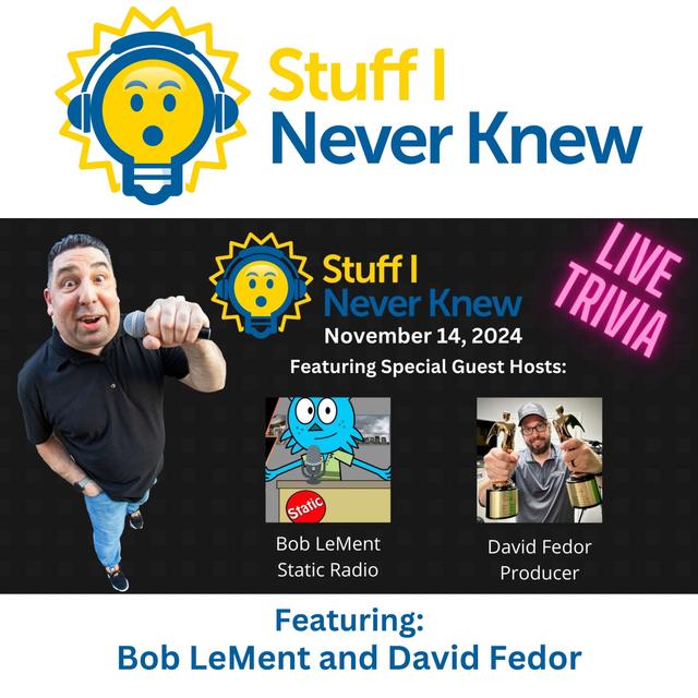 LIVE TRIVIA is back!  Special Cohosts David Fedor and Bob LeMent join me tonight! - podcast episode cover