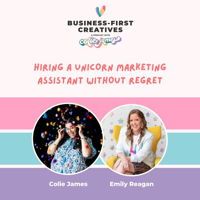 Hiring a Unicorn Marketing Assistant without Regret with Emily Reagan [Marketing with Intention] - podcast episode cover