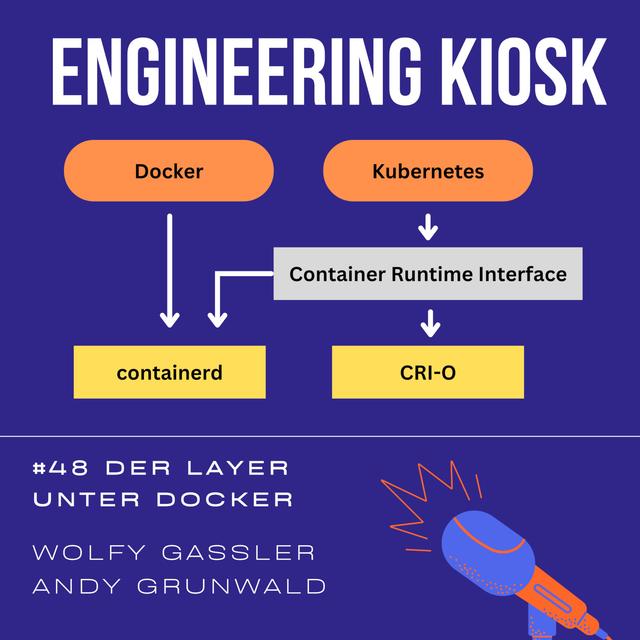 #48 Der Layer unter Docker: containerd, Kubernetes, Container Runtime Interface, CRI-O und Open Container Initiative (OCI) - podcast episode cover