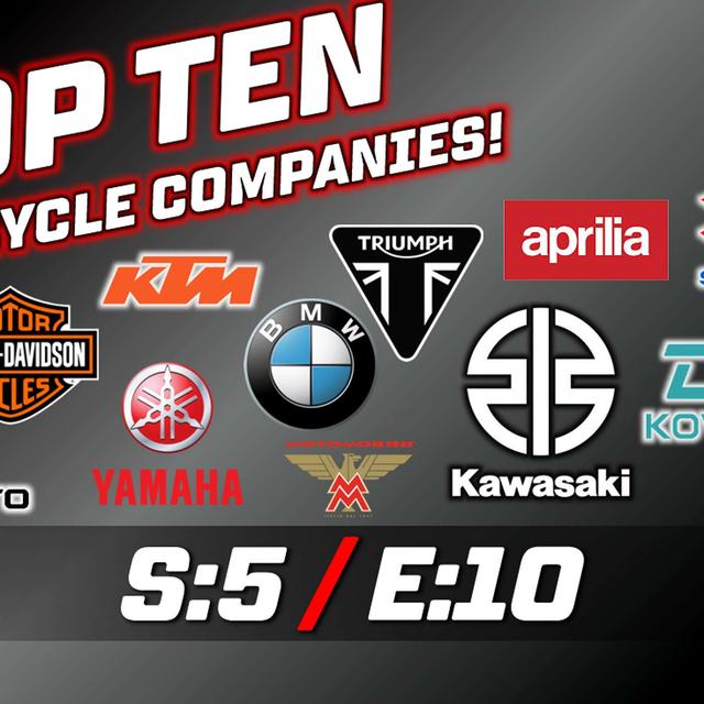 Who is the BEST?!  TOP TEN Motorcycle Manufacturers! | Live On Two Wheels S5:E10 - podcast episode cover