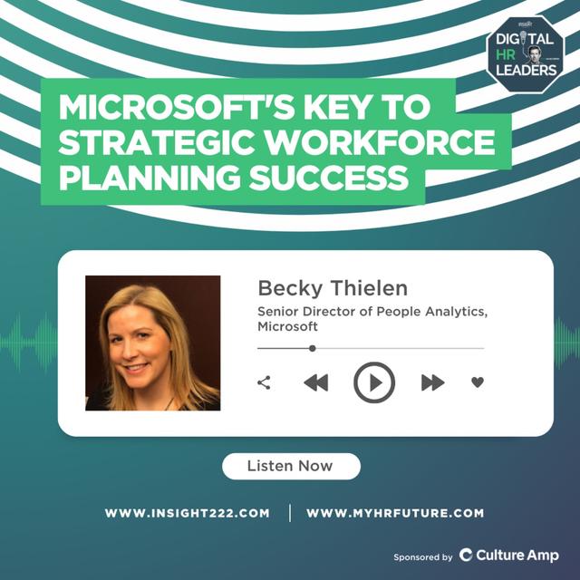 Microsoft's Key to Strategic Workforce Planning Success (an Interview with Becky Thielen) - podcast episode cover