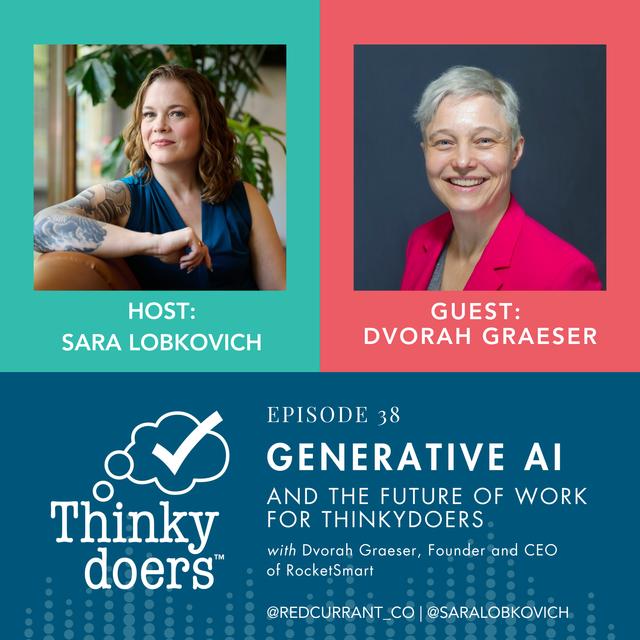 Ep 38 - Generative AI and the Future of Work for Thinkydoers - podcast episode cover