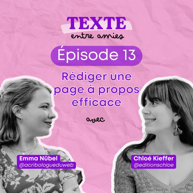 #13 - Rédiger une page À Propos unique - podcast episode cover