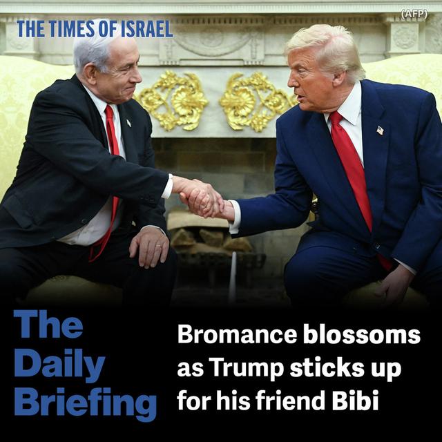 Day 629 - Bromance blossoms as Trump sticks up for his friend Bibi - podcast episode cover