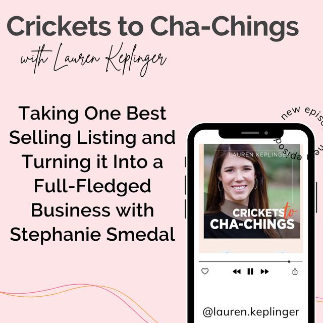 141. Taking One Best Selling Listing and Turning it Into a Full-Fledged Business with Stephanie Smedal - podcast episode cover