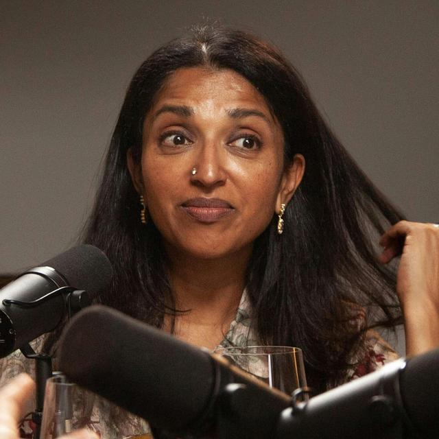 Award-winning comedian Sindhu Vee and a pomegranate Margarita - podcast episode cover