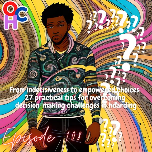 #108 From indecisiveness to empowered choices: 27 practical tips for overcoming decision-making challenges in hoarding - podcast episode cover