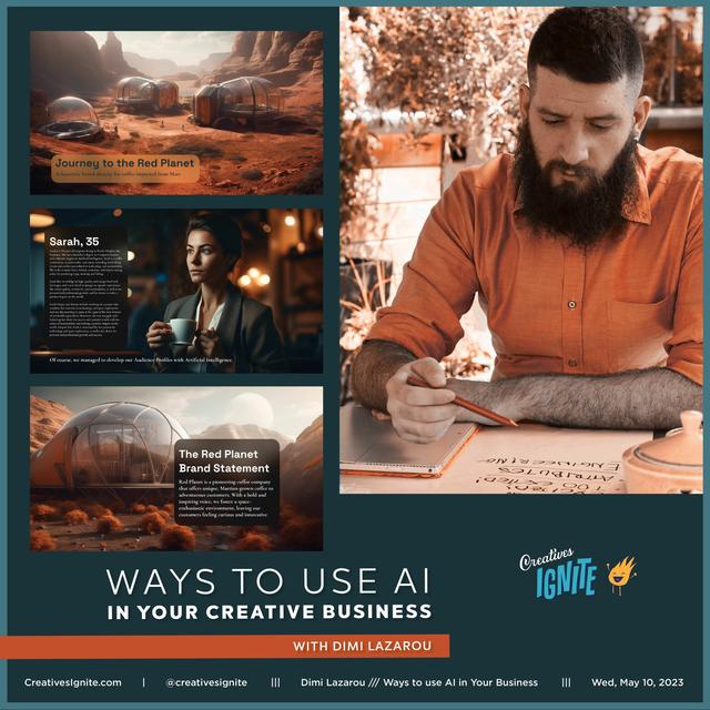 Ways to Use AI in your Creative Business with Dimi Lazarou - podcast episode cover