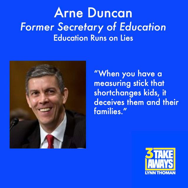 Former Secretary of Education Arne Duncan: Education Runs on Lies (repost) (#102) - podcast episode cover