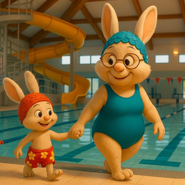 Petit Lapin à la piscine - podcast episode cover