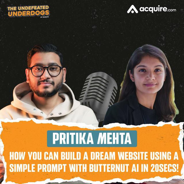 Pritika Mehta - How you can build a dream website using a simple prompt with Butternut AI in 20secs! - podcast episode cover