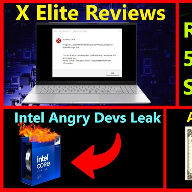262. Qualcomm X Elite Review, RTX 5000 Specs, Intel Angry Devs Leak, AMD Zen 5 Price - podcast episode cover