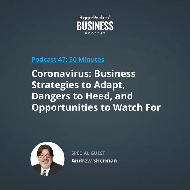 47: Coronavirus: Business Strategies to Adapt, Dangers to Heed, and Opportunities to Watch for With Andrew Sherman - podcast episode cover