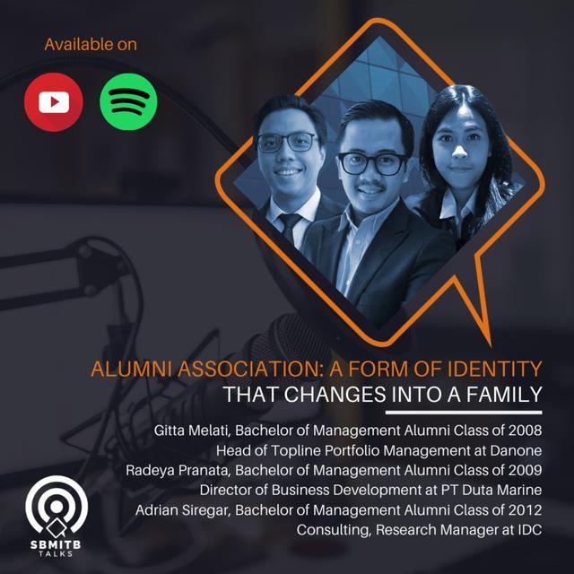 SBM ITB TALKS EPISODE 15: ALUMNI ASSOCIATION: A FORM OF IDENTITY THAT CHANGES INTO FAMILY - podcast episode cover