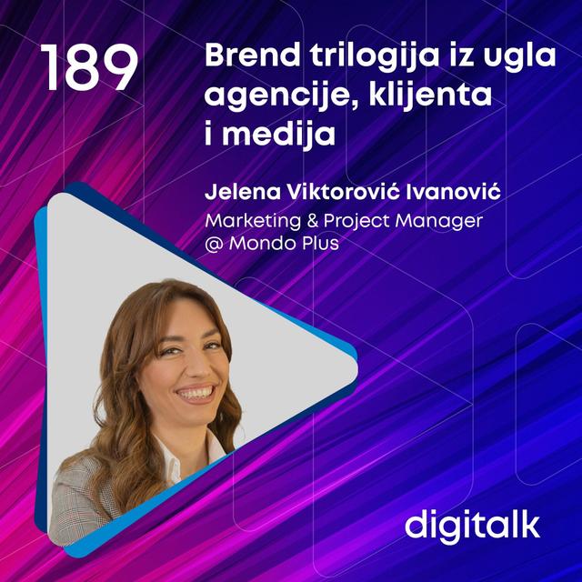 Brend trilogija iz ugla agencije, klijenta i medija I Jelena Viktorović Ivanović I DigiTalk EP 189 - podcast episode cover