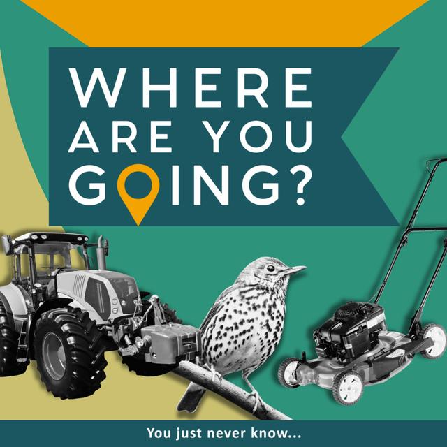A tractor a lawn mower and a song thrush - podcast episode cover