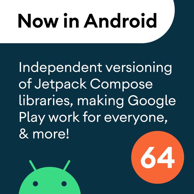64 - Independent versioning of Jetpack Compose libraries, and more! - podcast episode cover