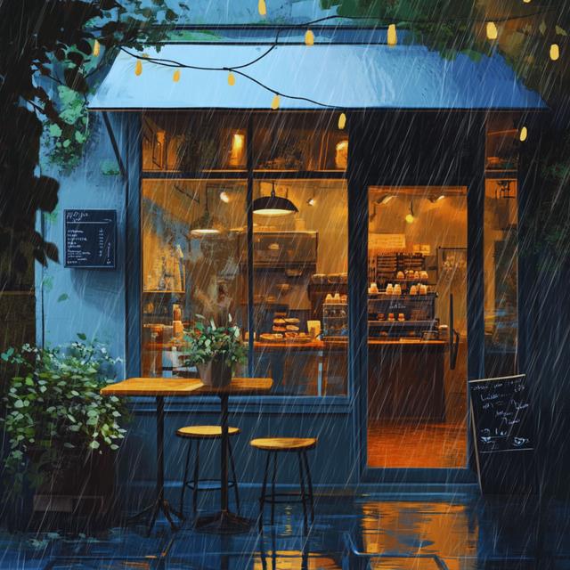 Cozy Coffee Shop on a Rainy Day - podcast episode cover