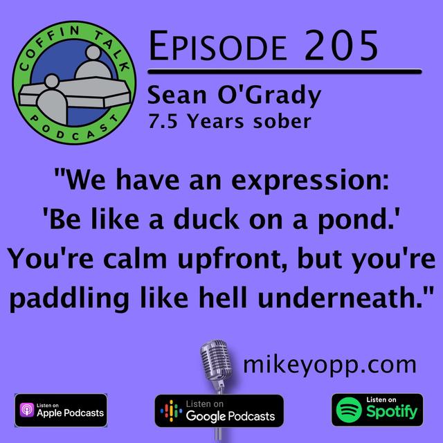 #205 - Sober - Sean O'Grady - podcast episode cover