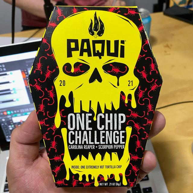208 - THE ONE CHIP CHALLENGE and drinks and songs and stuff - podcast episode cover