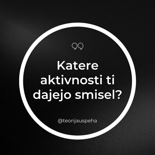 88: 5 minut solo: Katere aktivnosti ti dajejo smisel - podcast episode cover