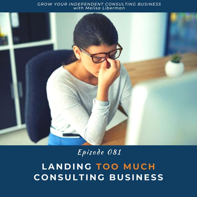 EP. 081 Landing Too Much Consulting Business - podcast episode cover