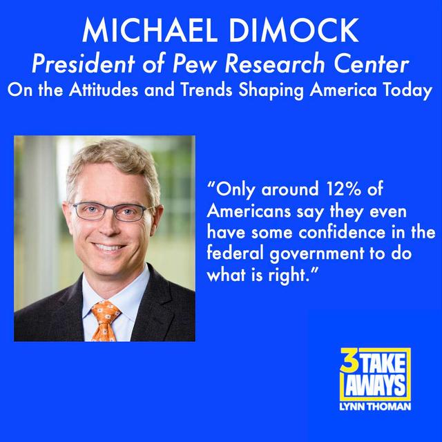 President of Pew Research Center, Michael Dimock: On the Attitudes and Trends Shaping America Today (#13) - podcast episode cover
