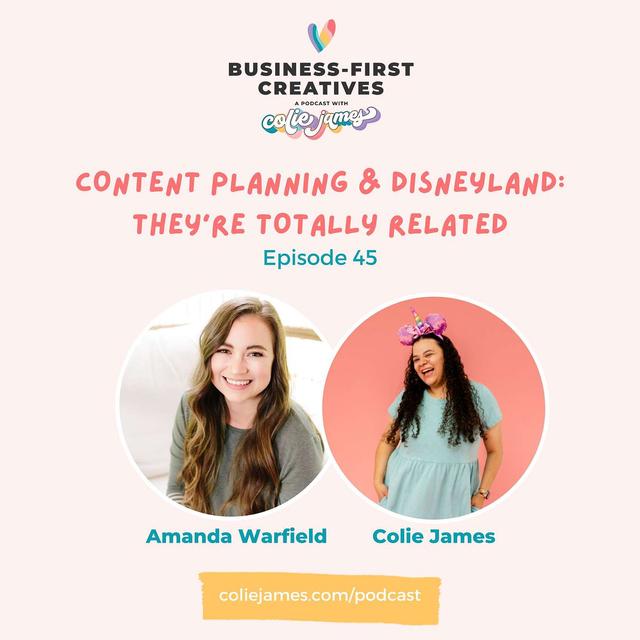 Content Planning + Disneyland with Amanda Warfield - podcast episode cover