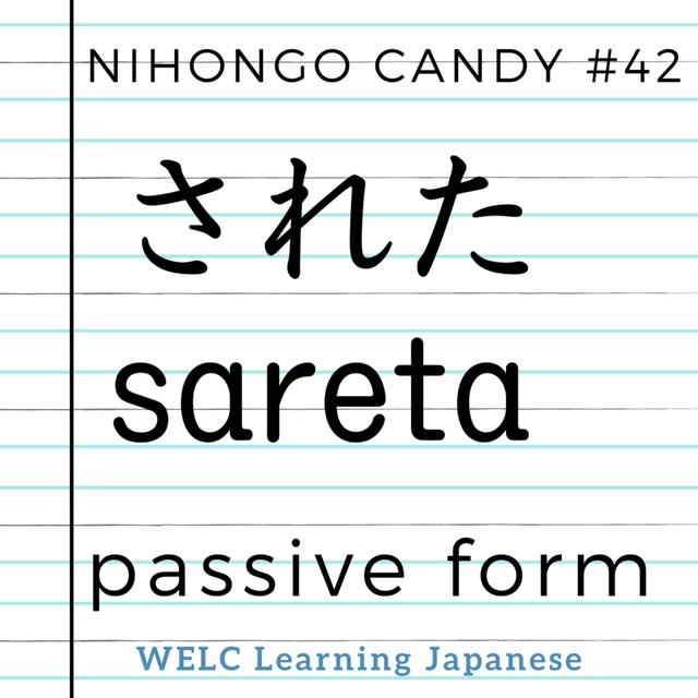 Japanese Language Lesson ep42　れた・られた・された　受身形／ukemikei／passive form - podcast episode cover