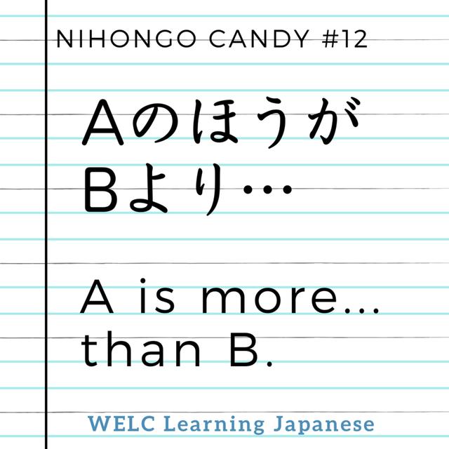Japanese Language Lesson ep12 AのほうがBより…／A is more...than B. - podcast episode cover