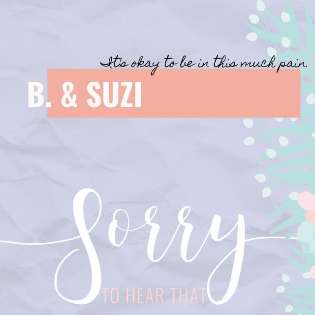 RE-RELEASE B. & Suzi - It’s okay to be in this much pain. - podcast episode cover
