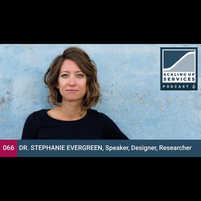 Stephanie Evergreen, Speaker, Designer, Researcher - podcast episode cover