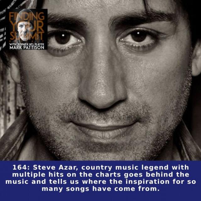 Steve Azar, country music legend with multiple hits on the charts goes behind the music and tells us where the inspiration for so many songs - podcast episode cover