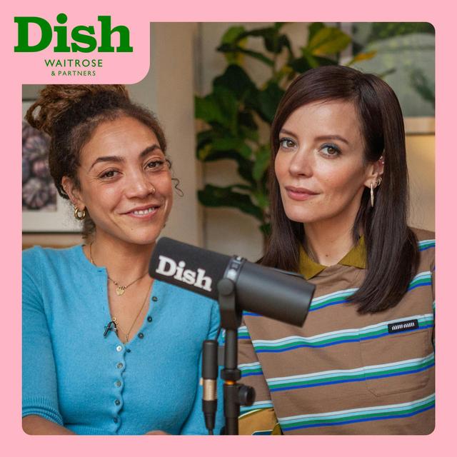Lily Allen and Miquita Oliver, sausages and mash with onion gravy - podcast episode cover