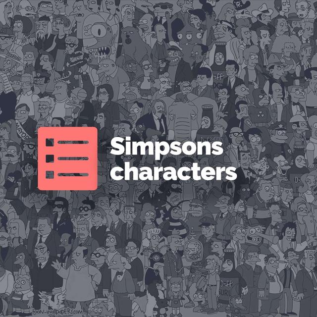 Top 5 Simpsons characters - podcast episode cover