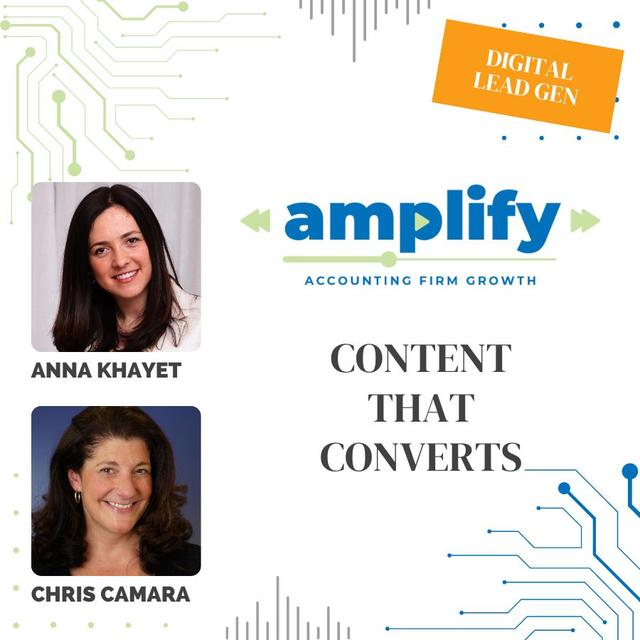 Content that Converts With Anna Khayet of KMG Advisors - Amplify S5E4 - podcast episode cover