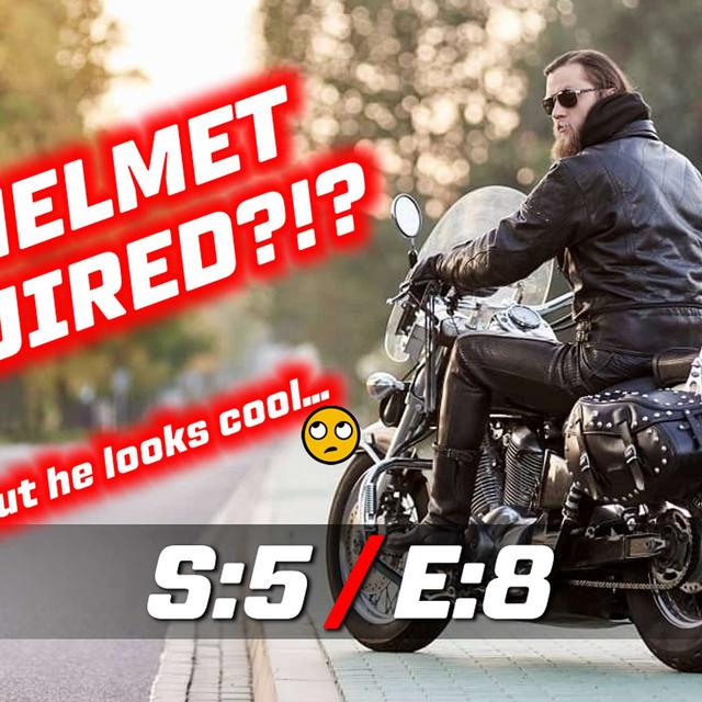 Should HELMETS be REQUIRED?!  | Live On Two Wheels S5:E8 - podcast episode cover
