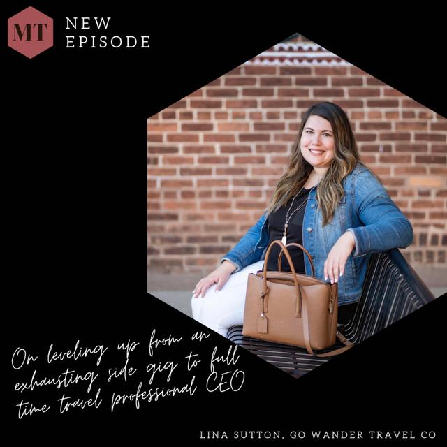 On leveling up from an exhausting side gig to full time travel professional CEO - podcast episode cover