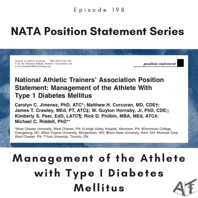 CEU: Position Statement Series: Management of the Athlete with Type I Diabetes Mellitus - 198 - podcast episode cover