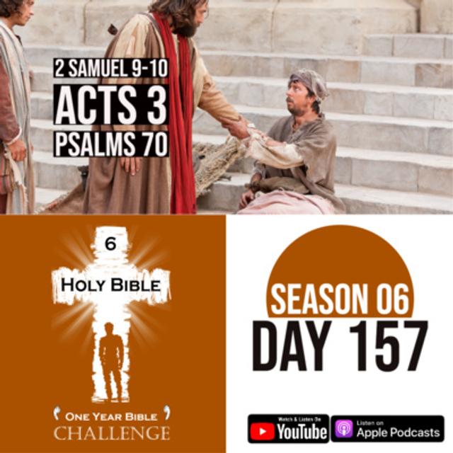 Day 157 | David gives kindness then goes to War | Peter and John heal a paralyzed man - podcast episode cover