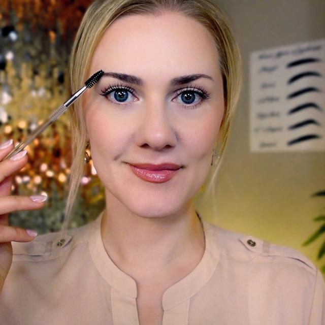 Detailed Brow Shaping & Tinting 🖊 ASMR Close-up Whisper - podcast episode cover